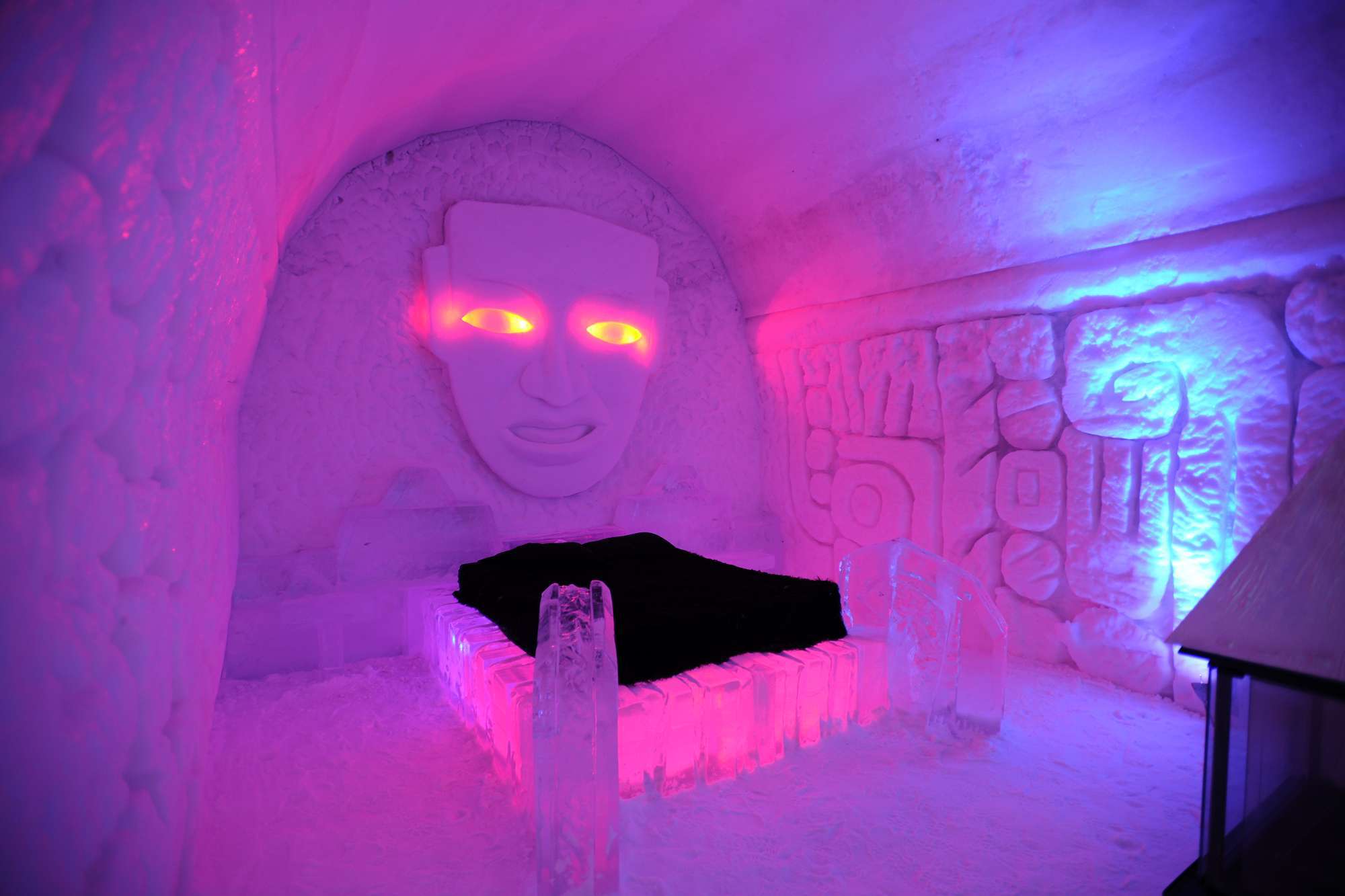 Mayan inspired room, Ice Hotel, Quebec City