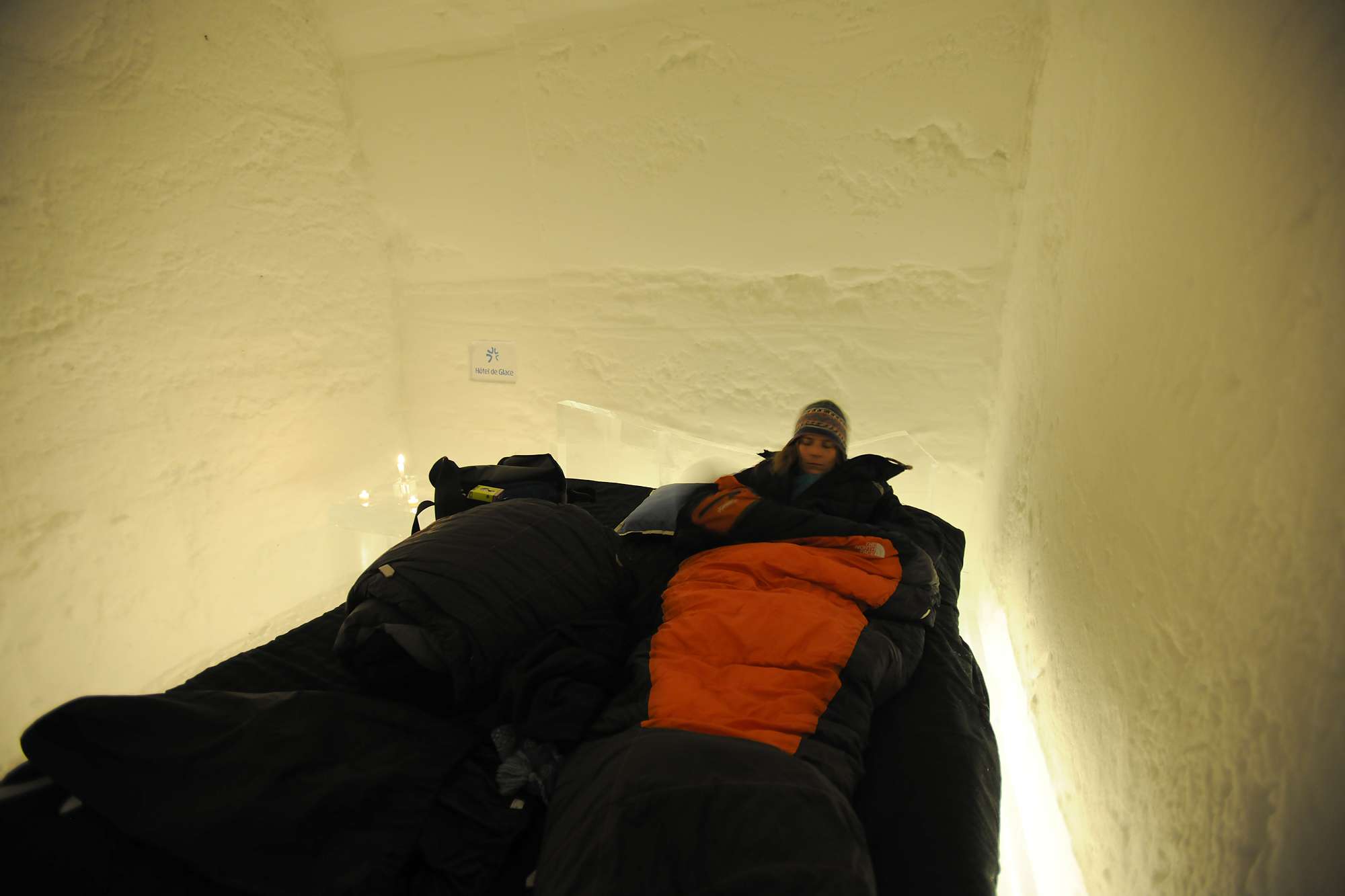 Ready for bed, Ice Hotel, Quebec City