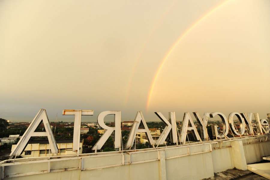 Rainbow over Yogyakarta