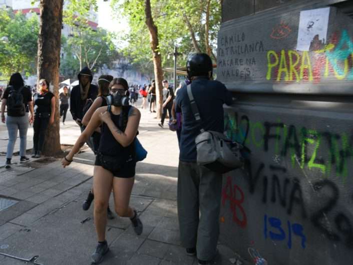 Santiago Chile Protest Riot Photos